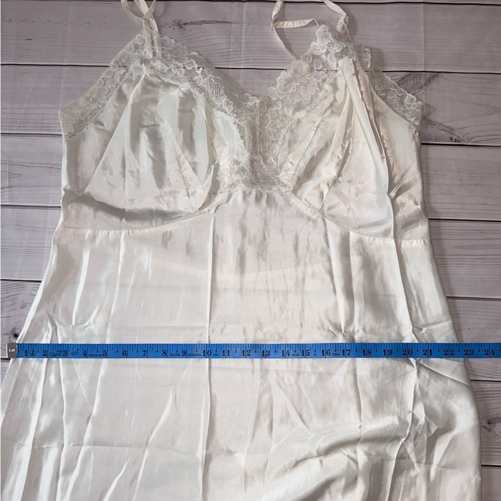 Vintage Artemis Cream Slip | Size 42 Tall | Nylon Lace Trim Lingerie Lounge - Picture 8 of 8